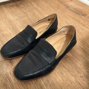 CLARKS | Pure Iris Womens Blue Leather Comfort Loafers